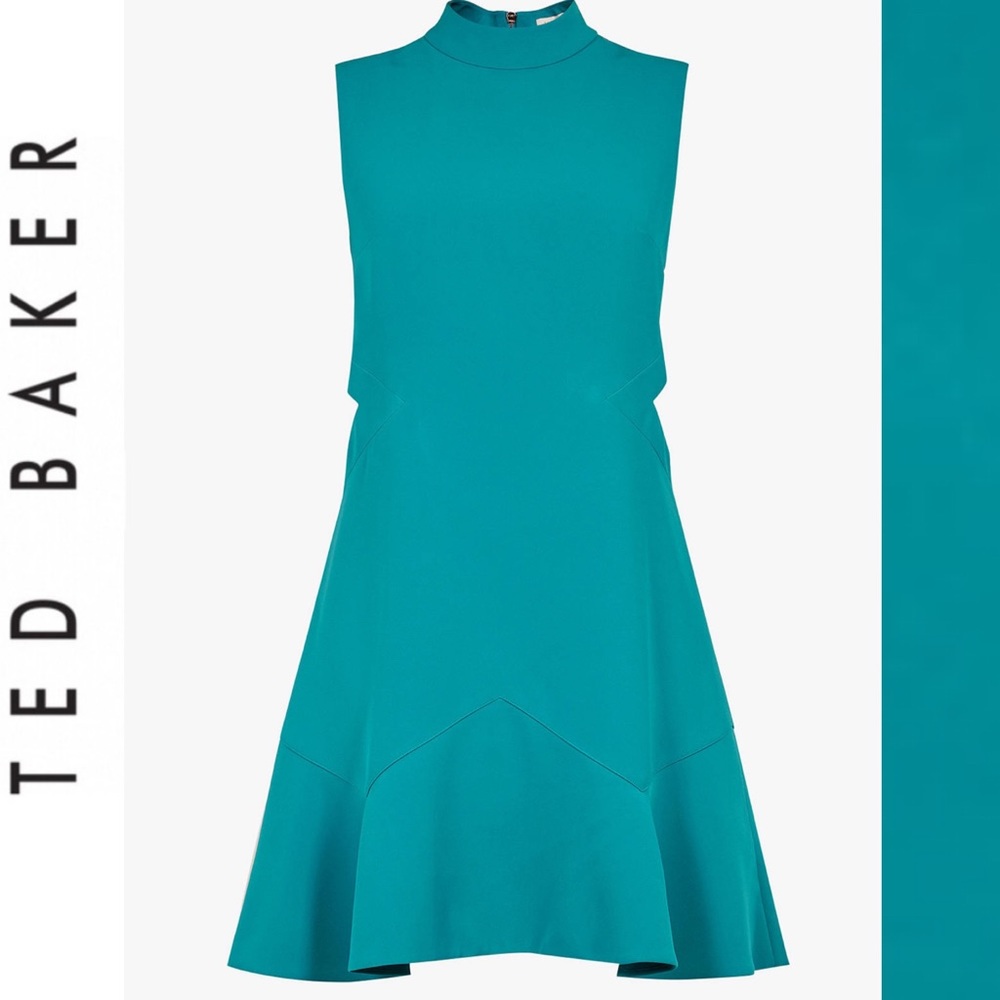 Ted Baker Teal Sleeveless Mini Dress